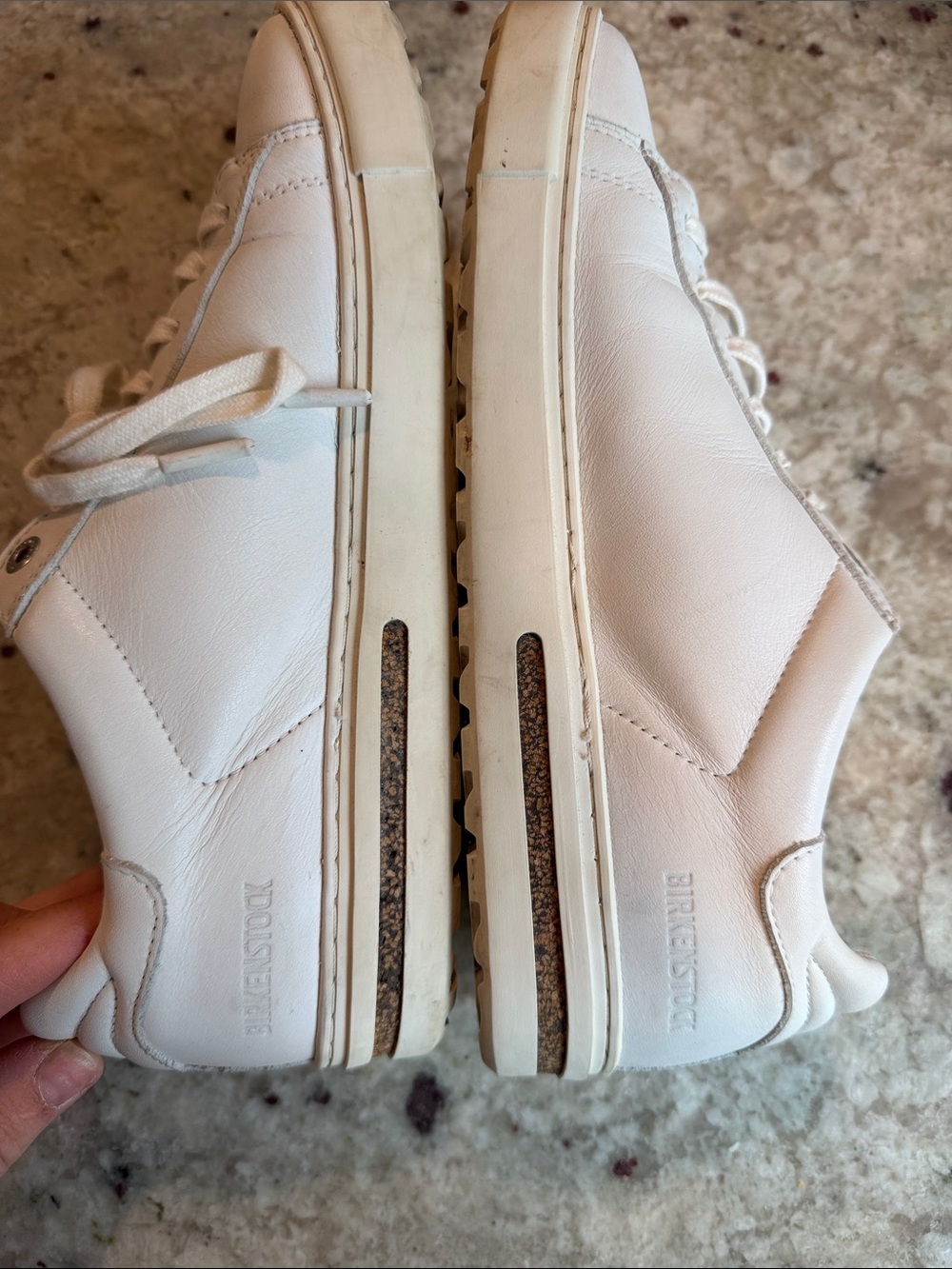 Birkenstock White Leather Sneakers ladies 9 men’s 7 - Picture 8 of 9